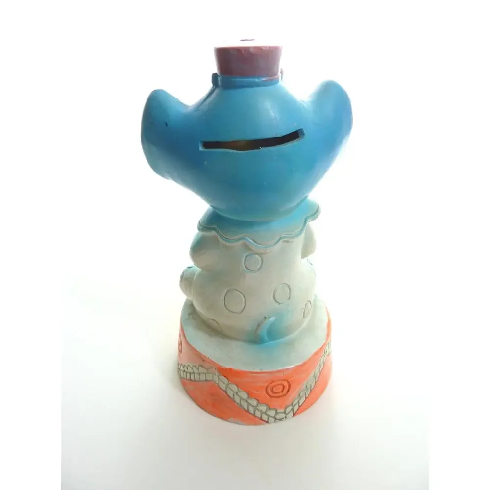 Vintage Blue Plastic Elephant Coin Bank Figurine Piggy Bank 7